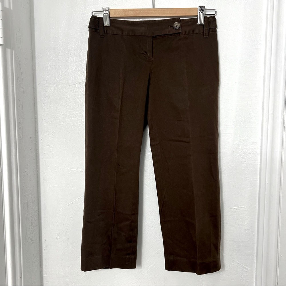 Ann Taylor Petites Women's Dress Capri, Brown, Midrise Straight Legs Size 00P